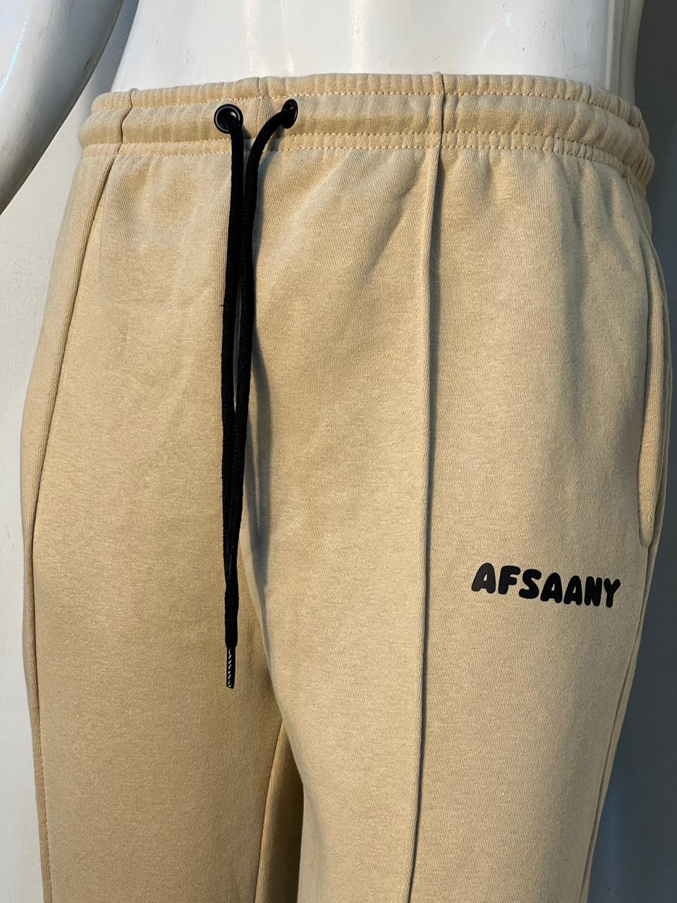 Straight Fit Pleated Stone Trouser