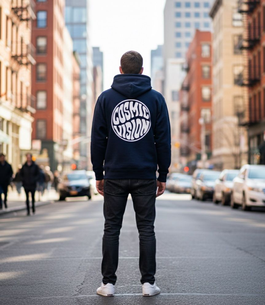 COSMIC VISION AFSAANY HOODIE Navy Blue